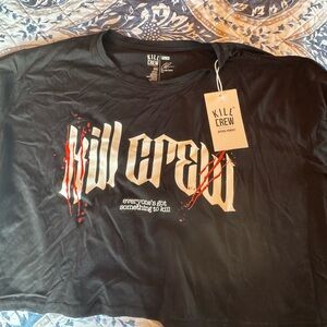 Kill Crew Black Crop Tee